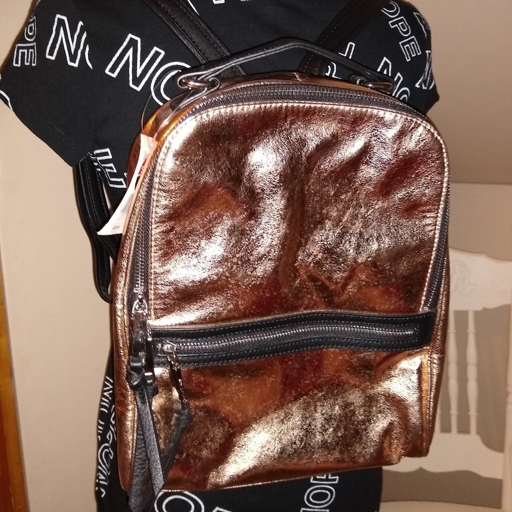 Like new mini rose gold backpack